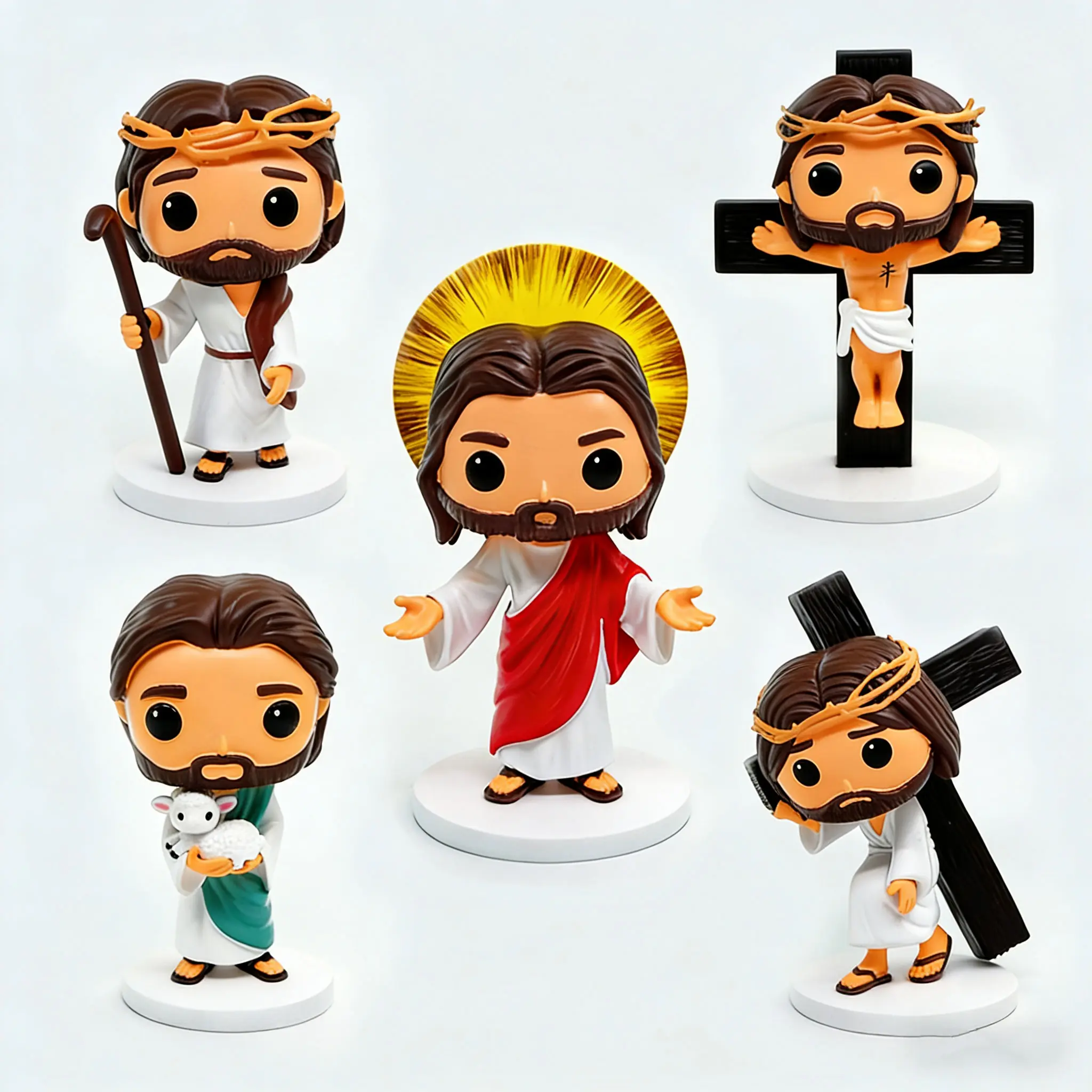 The Living Gospel Collection – 5-Piece Hand-Painted Set