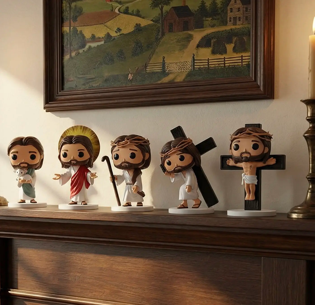 The Living Gospel Collection – 5-Piece Hand-Painted Set