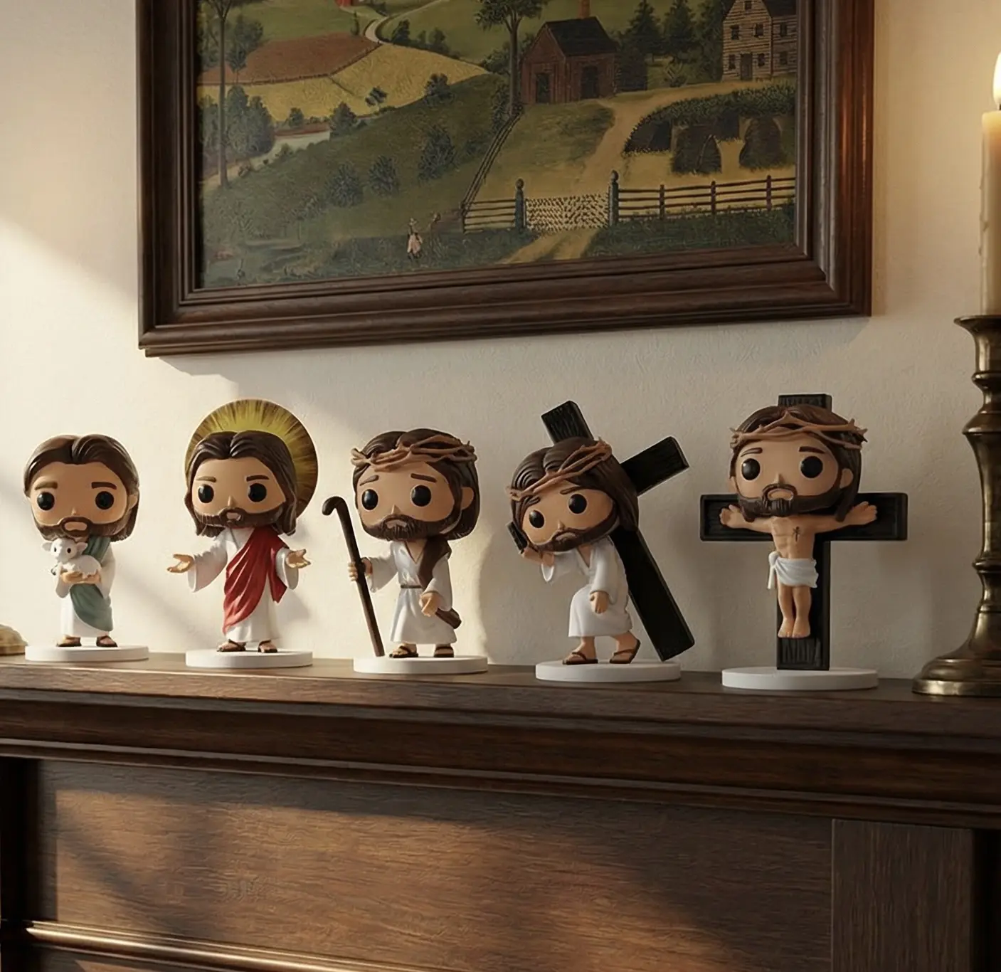 The Living Gospel Collection – 5-Piece Hand-Painted Set