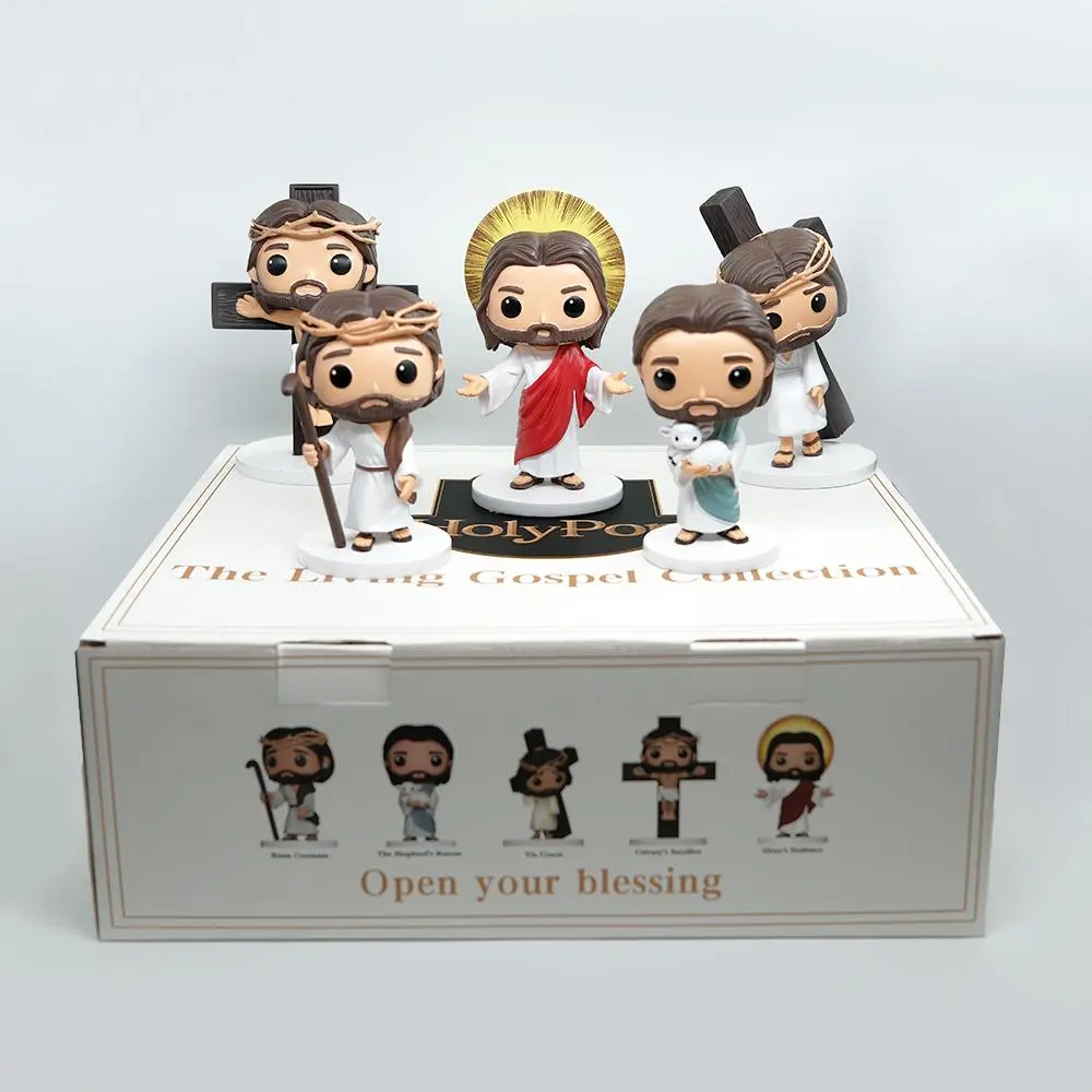 The Living Gospel Collection – 5-Piece Hand-Painted Set